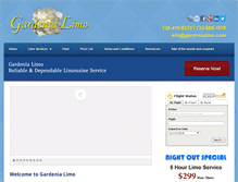 Tablet Screenshot of gardenialimo.com